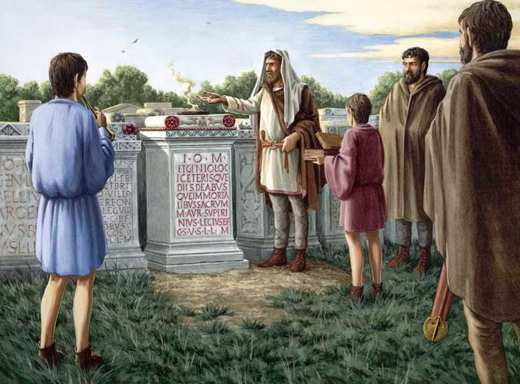  9. Mộ tổ tiên nằm gần nhà. Người La Mã thường xây mộ của người thân đã khuất gần nơi ở hoặc trên đất gia đình, để dễ dàng duy trì việc thờ cúng. Ảnh: Pinterest.