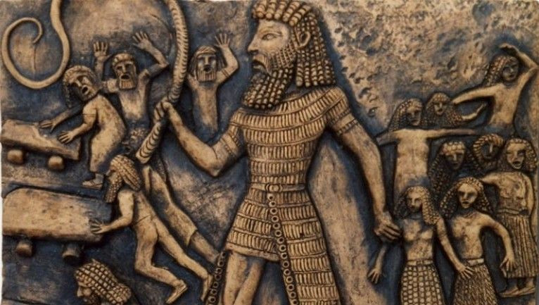  9. Hành trình tìm kiếm sự bất tử. Gilgamesh gặp Utnapishtim, người sống sót sau trận Đại Hồng Thủy, để tìm cách đạt được sự bất tử nhưng cuối cùng nhận ra rằng sự bất tử là không thể đối với con người. Ảnh: Pinterest.