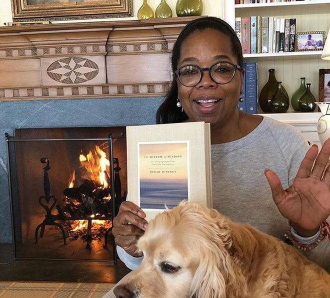 Promised Land là nơi ở thường xuyên của Oprah Winfrey và bạn trai lâu năm Stedman Graham, được trang trí với nhiều vật lưu niệm, sách và tác phẩm nghệ thuật mà họ sưu tầm trong nhiều năm. Căn nhà có nhiều phòng khách, một thư viện, bếp, hai rạp chiếu phim tại gia, một hầm rượu, một văn phòng, 6 phòng ngủ và 14 phòng tắm. Tại đây còn có vườn cây ăn quả, hồ cá koi, sân tennis, hồ bơi và một nhà khách rộng gần 400 m2. Oprah Winfrey điều hành công ty của mình từ đây. Bà thường chia sẻ hình ảnh bên chú chó cưng tại căn nhà này trên Instagram. Ảnh: Instagram.