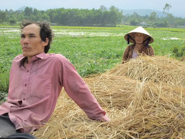 Ông Huỳnh Tấn Dũng (thôn Hội Đức, xã Tịnh Hiệp, H. Sơn Tịnh) nhìn xe chở dưa đi trong tâm trạng khó tả. Ông nói: “Trồng dưa như đánh bạc, năm được năm mất, lo tính tiếp chứ hơi đâu mà buồn”.