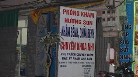 Phòng khám tư của bác sĩ Phạm Anh Sơn làm 2 trẻ tử vong trong năm 2013