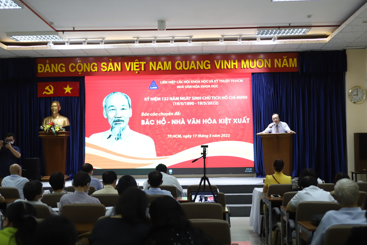 Lien hiep cac Hoi Khoa hoc va Ky thuat TP.HCM to chuc Bao cao chuyen de 'Bac Ho – Nha van hoa kiet xuat'