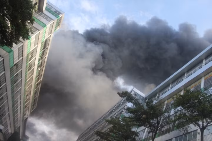 Vụ hỏa hoạn cực lớn nhưng rất may mắn không gây thiệt hại về người