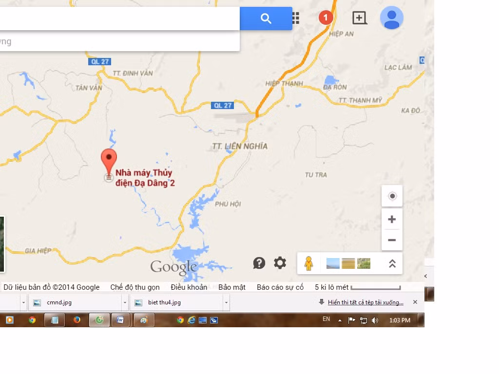 Vị trí một trong những công trình của Nhà máy thủy điện Đạ Dâng - Đa Chomo.