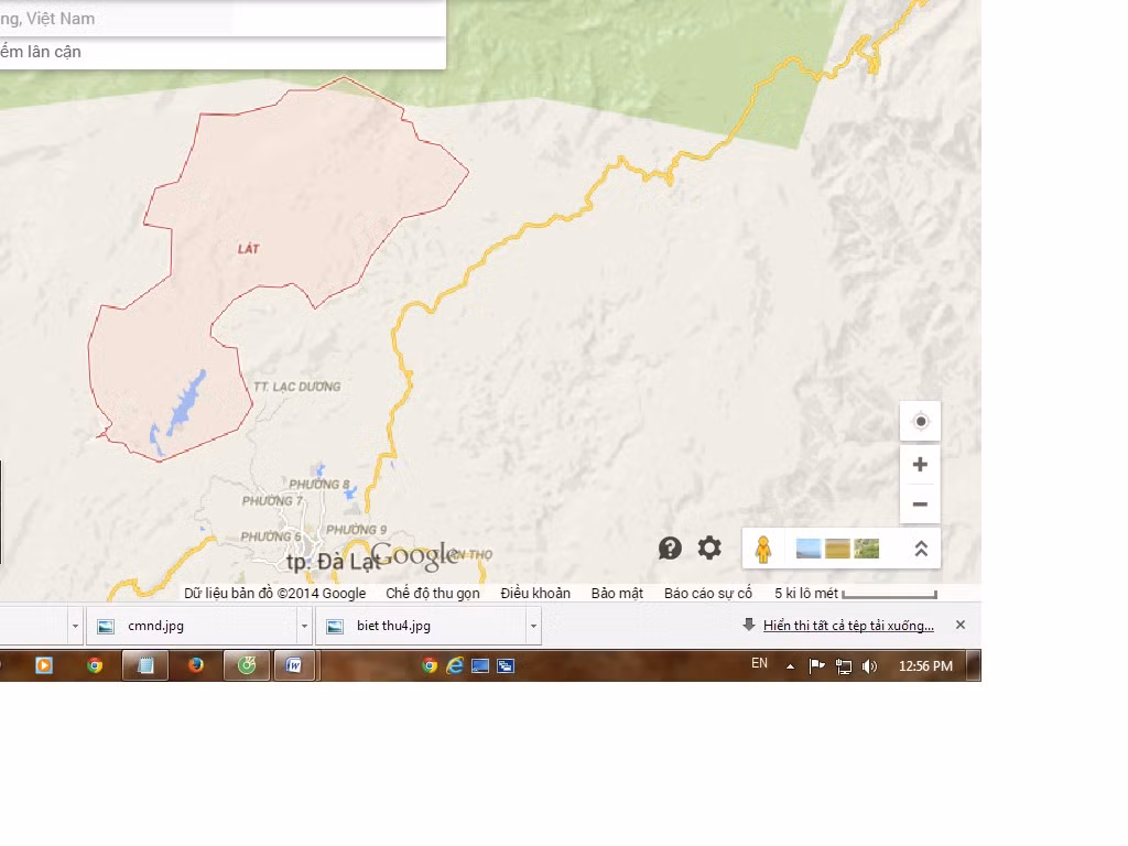 Hình ảnh vệ tinh của vị trí thủy điện Đạ Dâng - Đa Chomo ở thôn Păng Tiêng, xã Lát, huyện Lạc Dương, tỉnh Lâm Đồng qua Google Maps.