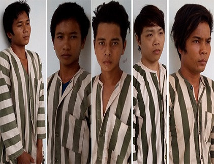 Các đối tượng trong vụ cướp.