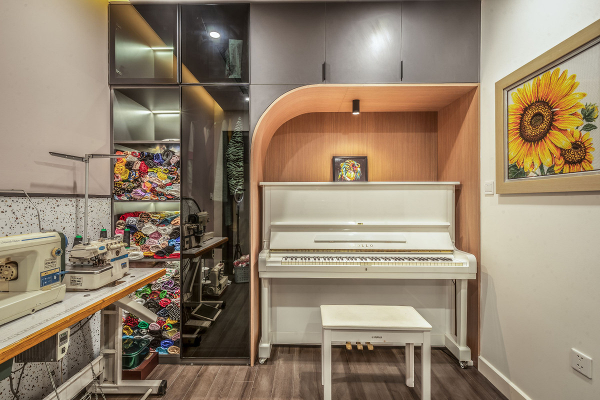 Một góc không gian được các kiến trúc sư của Sun Concept bố trí thành nơi phục vụ sở thích và nhu cầu giải trí của chủ nhà.