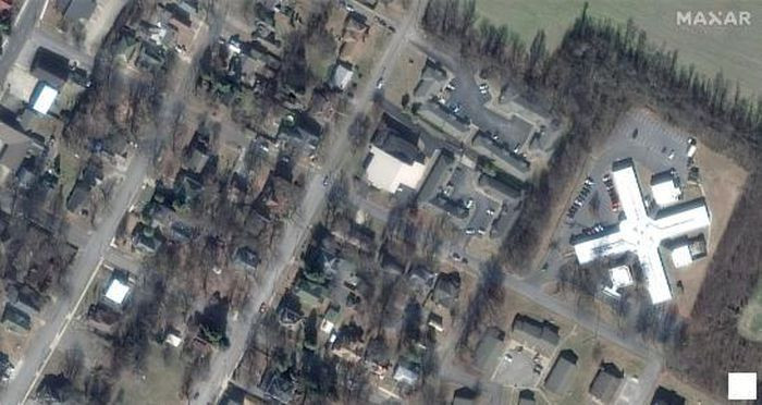 Những ngôi nhà ở Mayfield, Kentucky, ngày 28/1/2017.