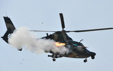 Biến thể trực thăng Z-9W phóng tên lửa chống tăng HJ-8.