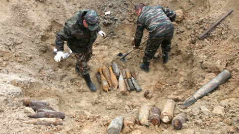 Để không xảy ra việc nổ kho đạn trong thời gian vừa qua, Nga đang xúc tiến tiêu hủy đạn pháo cũ.