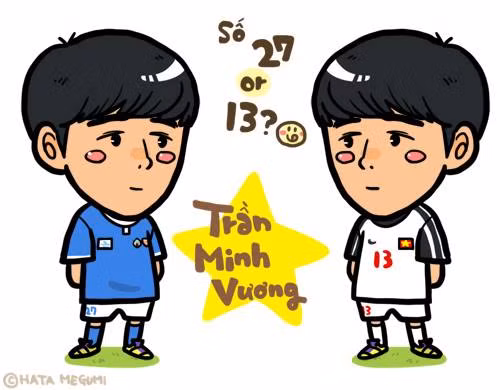 Và cả gương mặt "mới mà cũ" - Minh Vương, trong hai màu áo HAGL và U19 Việt Nam. Minh Vương cũng chính là cầu thủ trẻ xuất sắc nhất V-League 2013-14.