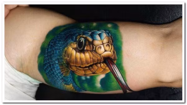 Hay hoảng hốt về đầu một con rắn độc.