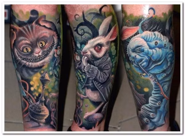 Những hình xăm về các nhân vật chỉ có trong chuyện cổ tích.