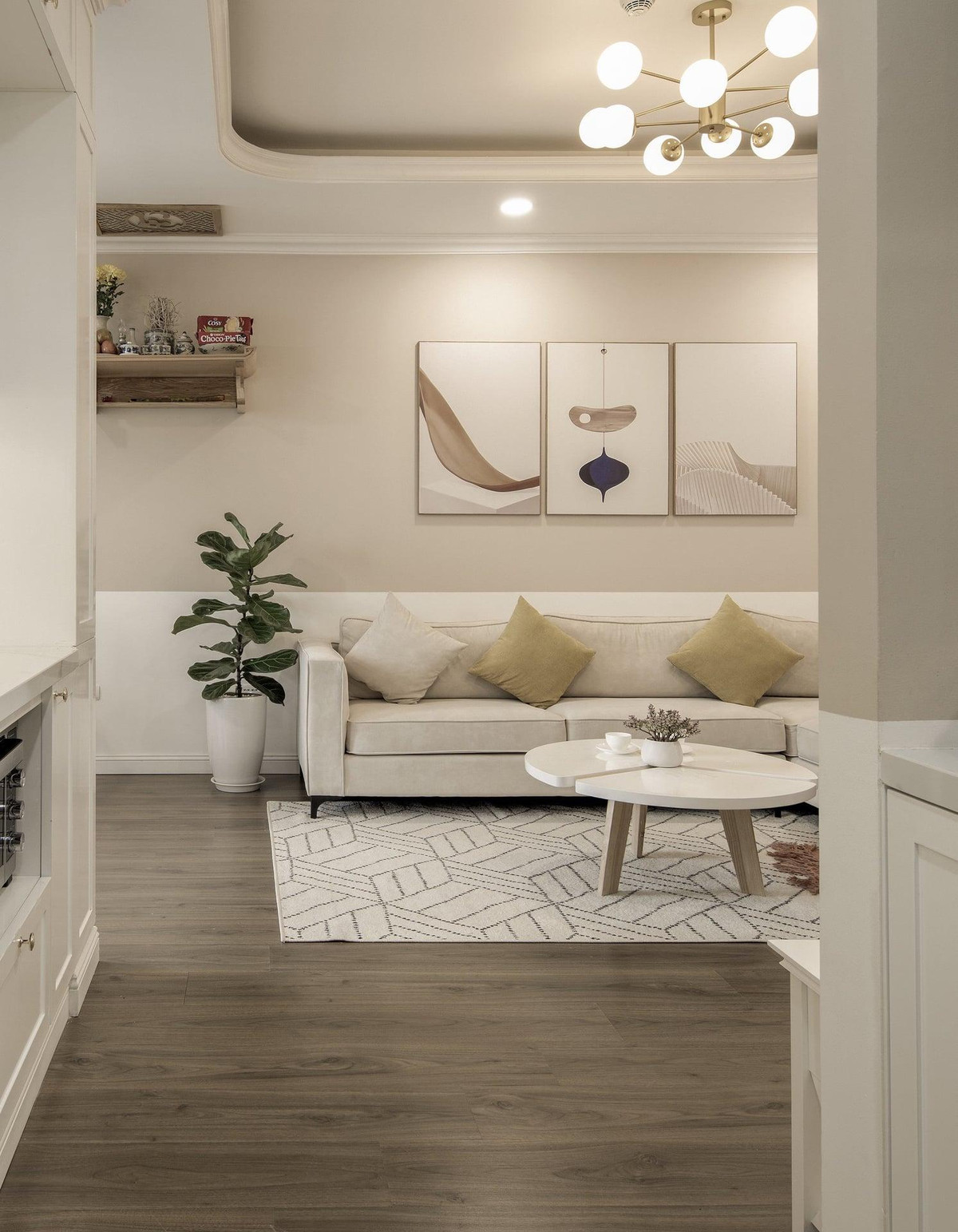 Khong gian de chiu, am cung trong can ho 60m2 theo phong cach Farmhouse-Hinh-3