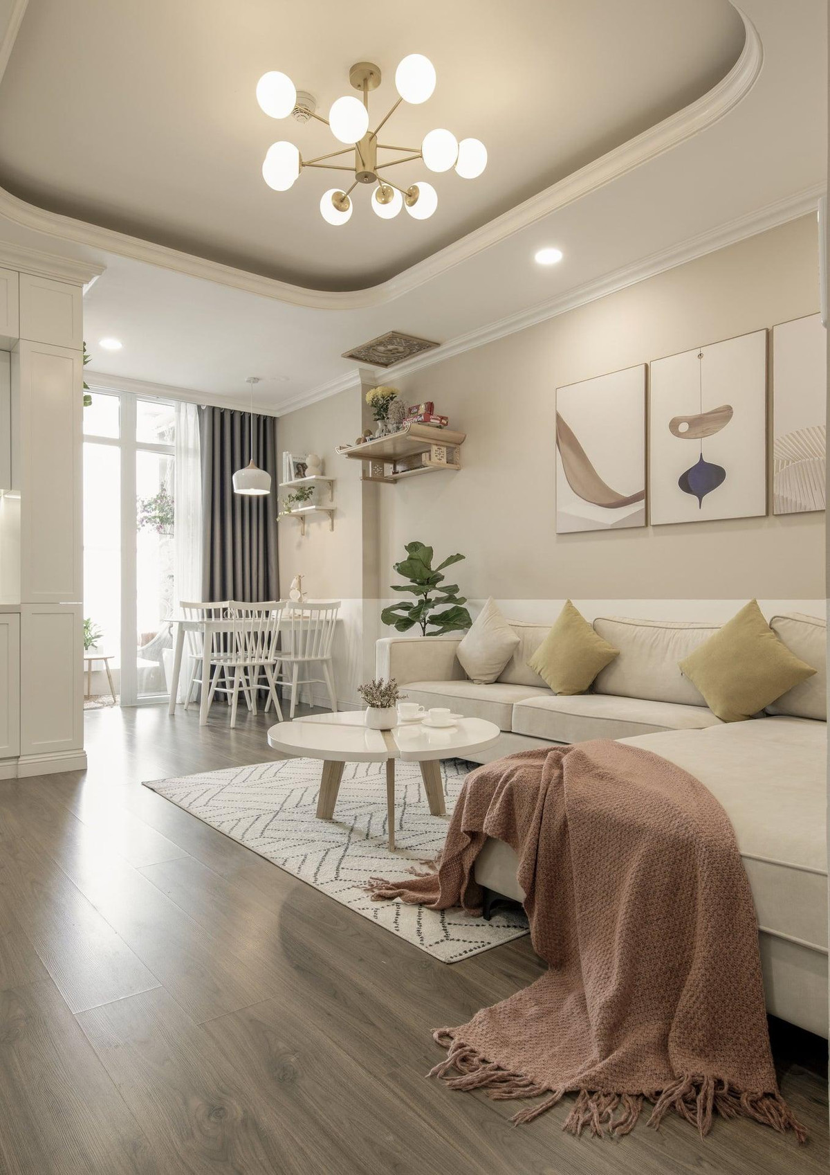 Khong gian de chiu, am cung trong can ho 60m2 theo phong cach Farmhouse-Hinh-13