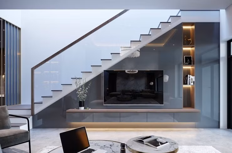 Nhà của Quế Ngọc Hải 3 tầng nằm tại thành phố Vinh, hoàn thành năm 2021.