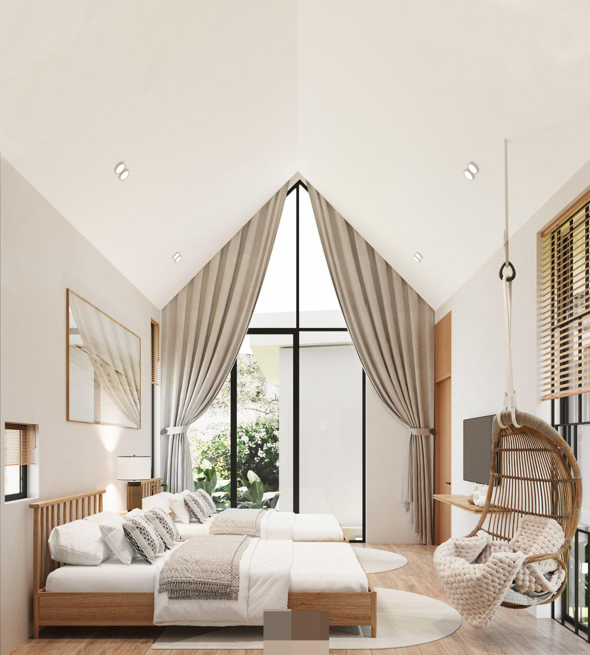 Ngoi nha duoc bao boc boi manh vuon, truoc mat la ho dieu hoa-Hinh-21