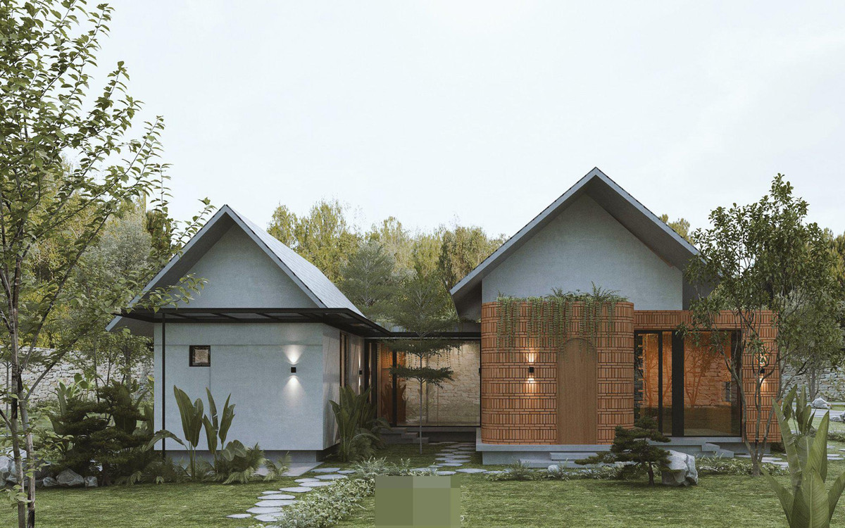 Ngoi nha duoc bao boc boi manh vuon, truoc mat la ho dieu hoa-Hinh-6