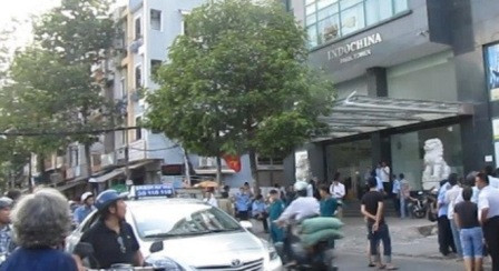 Tòa nhà nơi ông Lam nhảy từ tầng 9 tự tử.