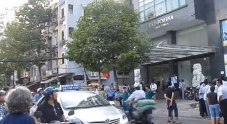 Tòa nhà nơi ông Lam nhảy từ tầng 9 tự tử.