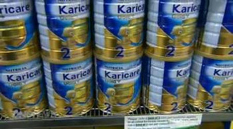 Sữa Nutricia Karicare dành cho trẻ trên 6 tháng tuổi bị nghi nhiễm khuẩn.