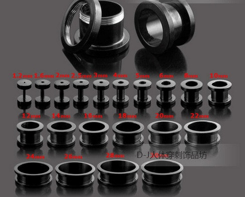 Các loại khuôn nong lỗ tai có kích thước khác nhau