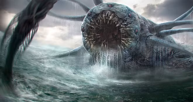 Nhấn để phóng to ảnh Charybdis. Charybdis là quái vật chuyên hút nước biển vào miệng rồi phun ra những xoáy nước, làm hại dân thường. Charybdis là con gái của thần biển Poseidon và nữ thần Trái Đất Gaia. Charybdis được miêu tả là có khuôn mặt lớn, luôn phải uống một lượng nước biển lớn mỗi ngày. Khi quái vật này "ợ" sẽ tạo nên những xoáy nước khủng khiếp. Câu chuyện về Charybdis gắn liền với quá trình vượt eo biển Messina đầy khó khăn của Vua Odysseus xứ Ithaca. Giữa một bên là xoáy nước khổng lồ Charybdis và một bên là quái vật rắn nhiều đầu Scylla, Odysseus đã vận dụng tài trí của mình nhằm cân bằng hướng đi của tàu, vượt eo biển thành công.