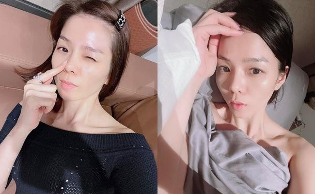 ài lần Lệ Quyên gây hoang mang với mặt mộc hốc hác.