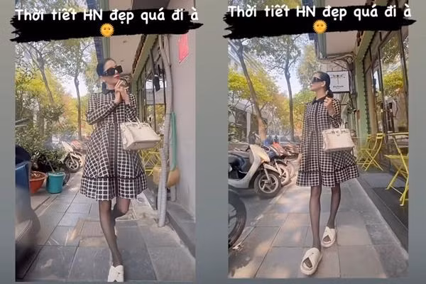 Đôi chân cong lộ rõ ở nhiều chuyển động khác nhau.