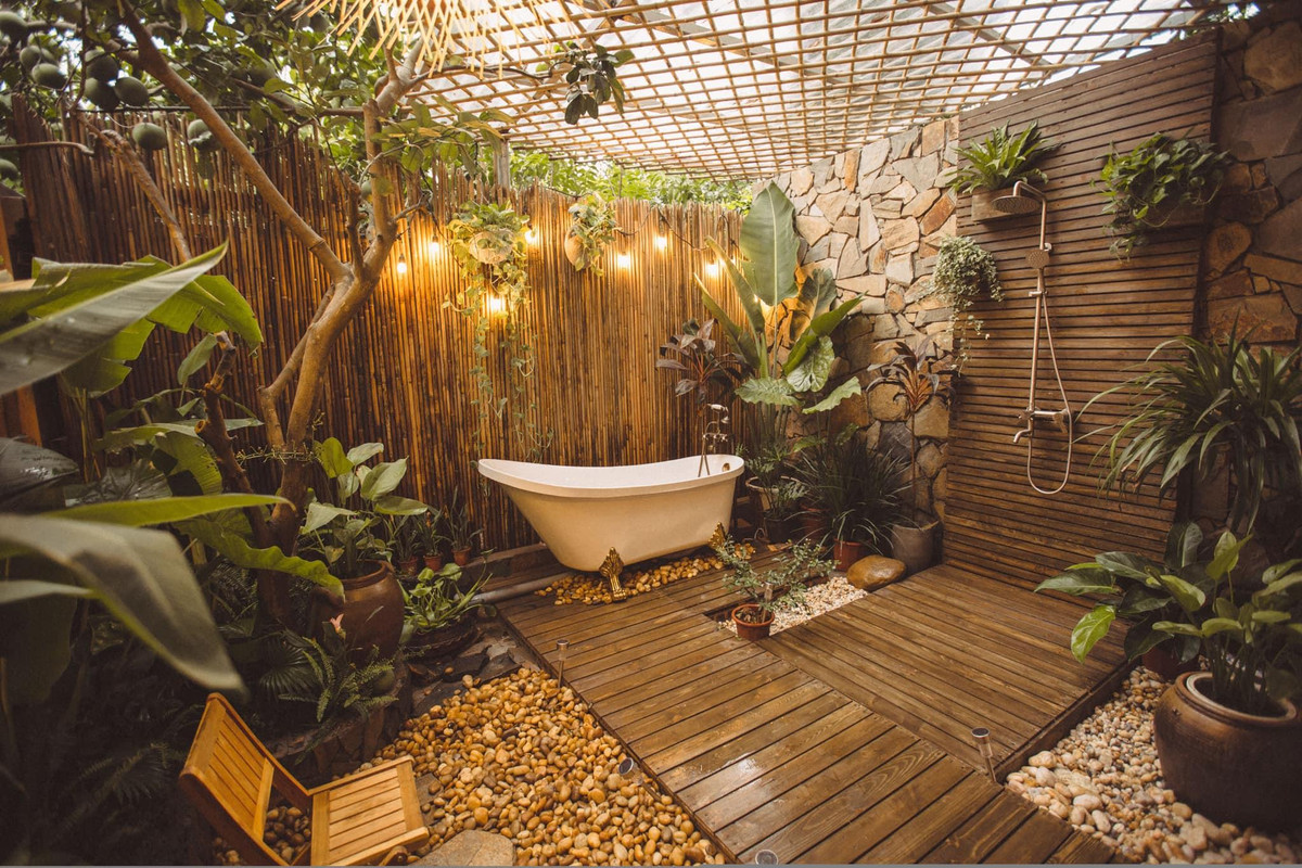 Cải tạo nhà cũ đẹp mê hồn, phòng tắm thiên nhiên cực chất ảnh 11
