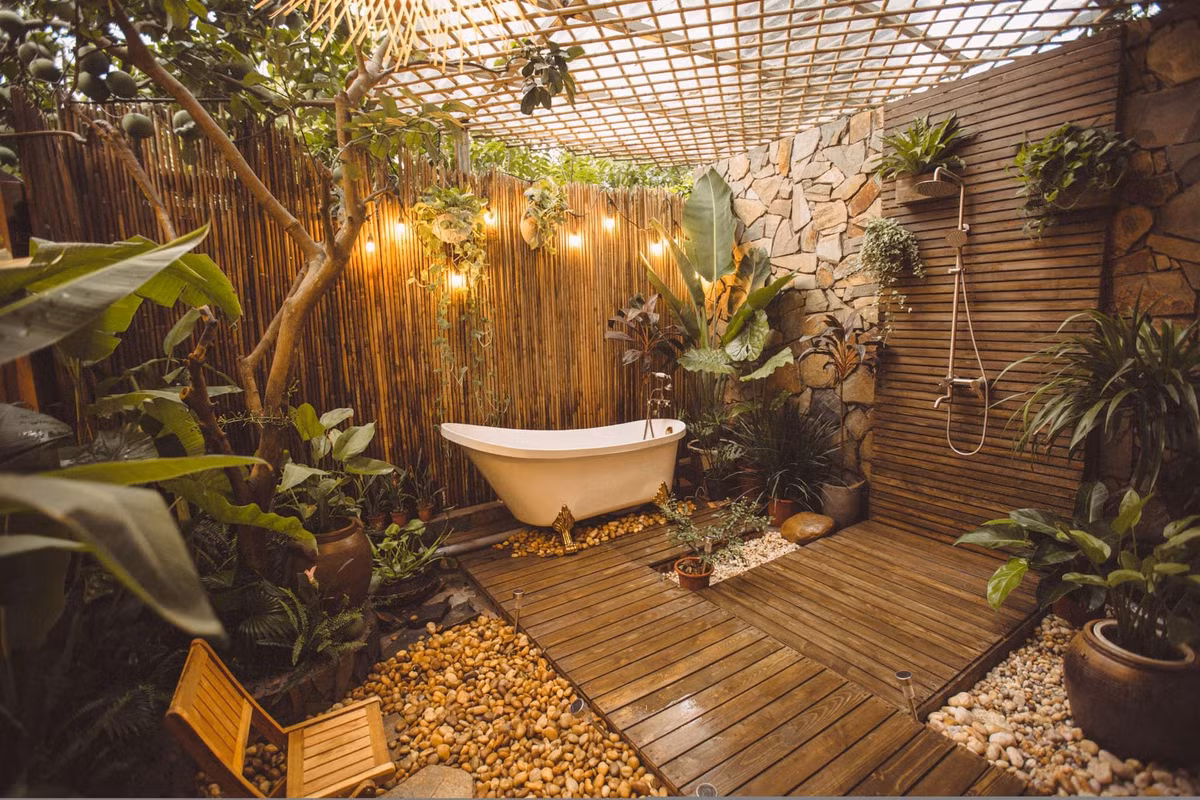 Cải tạo nhà cũ đẹp mê hồn, phòng tắm thiên nhiên cực chất ảnh 11