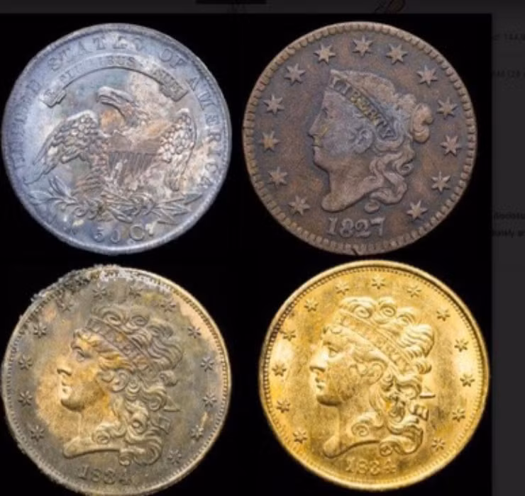 Hiện những đồng tiền vàng này đã được làm sạch và trưng bày tại một bảo tàng địa phương.