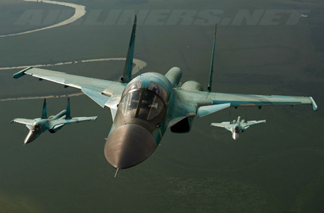 Tiêm kích - bom Su-34.