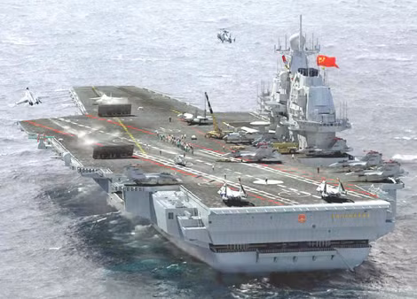 Tàu sân bay tương lai của Trung Quốc có lượng giãn nước 80.000 tấn.