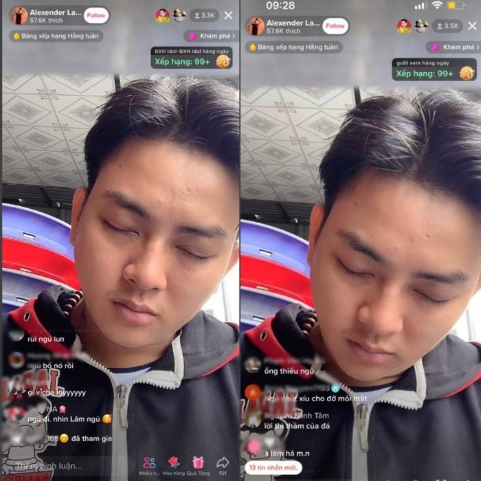 br/> Vào showbiz với hình tượng trai ngoan, Hoài Lâm dần dần đánh mất thiện cảm khi xuất hiện với vẻ ngoài ngày càng xuống cấp. Mới đây, hình ảnh mắt thâm quầng, ngủ gật khi livestream của nam ca sĩ khiến người xem thật sự lo lắng. Trong livestream mới nhất, Hoài Lâm ngủ gục trước mặt 4.000 người theo dõi. Nhìn gương mặt thiếu sức sống, đôi mắt thâm quầng, làn da lốm đốm mụn và sẹo rỗ khiến fan tỏ ra lo lắng về tình trạng sức khỏe của nam ca sĩ.