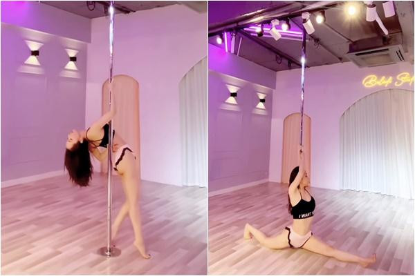 hông ít người phải đỏ mặt khi theo dõi màn pole dance của người đẹp.