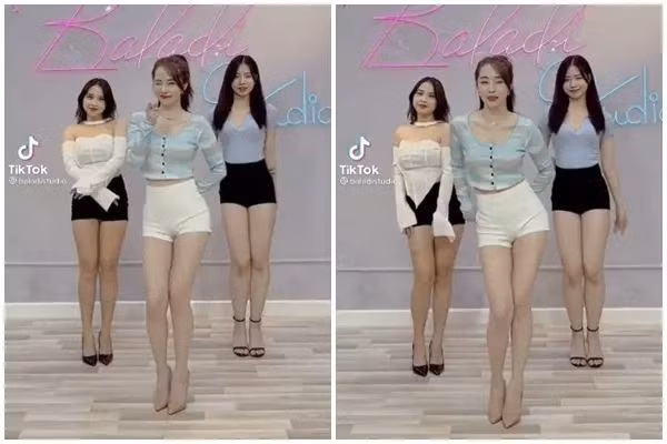 Trước đó, đoạn clip khoe vũ đạo điêu luyện được người đẹp đăng lên TikTok đã bị trừ nhẹ vài điểm tinh tế vì mặc quần bó chẽn kém duyên.