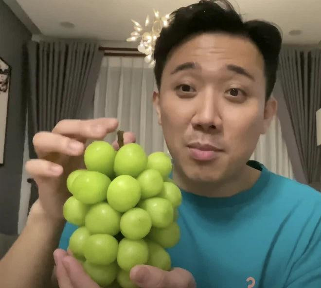 ương tự Lệ Quyên, loại nho mẫu đơn nức tiếng cũng đã được Trấn Thành thưởng thức qua. Chưa kể, nam MC còn chi 11 triệu đồng để nếm thử loại nho Ruby Roman của Nhật.