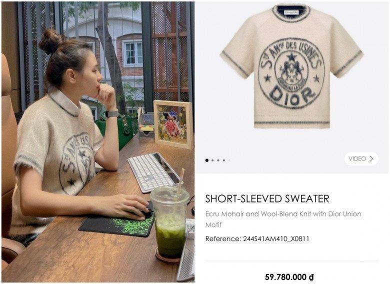 ##ss###style="text-decoration: underline;">Bà xã Cường Đô La khoe khoảnh khắc làm việc thường ngày. Cô tiếp tục ưu ái thiết kế áo Dior có giá gần 60 triệu đồng.