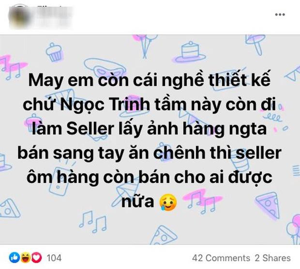 ầu năm nay, Ngọc Trinh thanh lý đồ hiệu lên đến hơn 20 tỷ. Nhưng ngay lập tức, cô bị cộng đồng seller bóc phốt lấy hình ảnh của nơi khác để thanh lý đồ của mình, chưa kể cô còn thanh lý với giá trên trời cao hơn hẳn giá gốc.