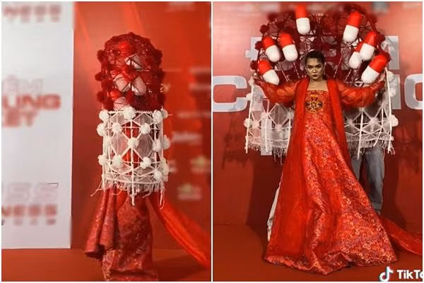 Cùng chọn cách thay đồ ngay trên thảm đỏ để tạo sự chú ý, song Á Hậu Kiều Loan gây được thiện cảm còn nhiều người lại bị chê làm lố. Ranh giới giữa "sáng tạo" và "ô dề" quả thực rất mong manh.