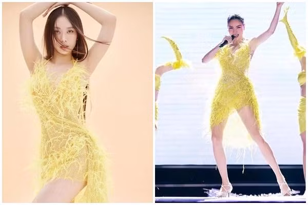 Cùng diện một thiết kế, sắc vóc Ban Mai và mẹ ba con Hà Hồ hơn 16 tuổi, ai đỉnh hơn?