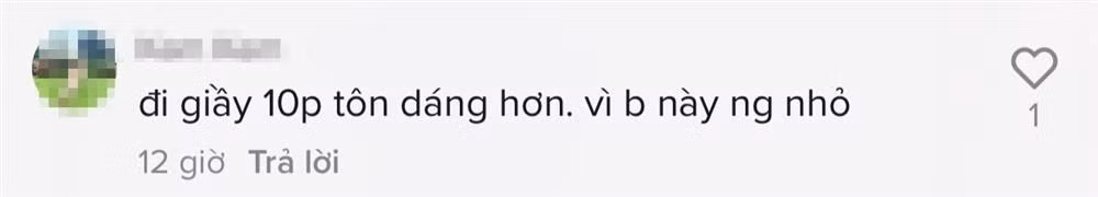 Có người khuyên cô chỉ nên đi giày 10 phân đổ lại nhìn sẽ ổn áp hơn.