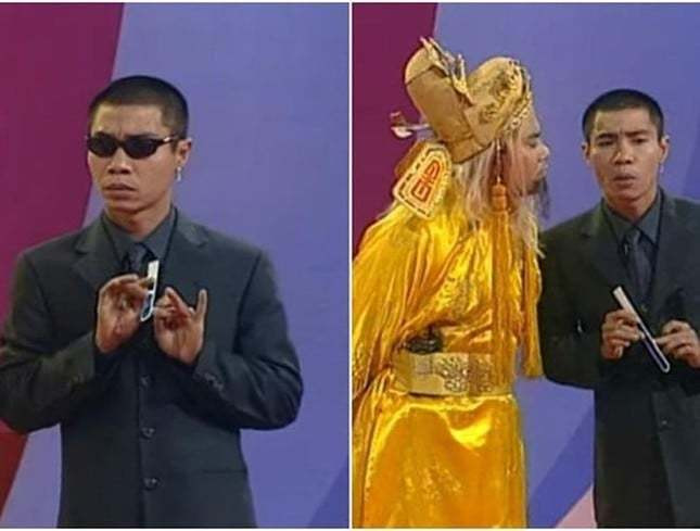 Trước khi xây dựng nên tạo hình 'cô Đẩu' với giọng nói eo éo, NSND Công Lý đã từng tạo nên hình tượng Bắc Đẩu rất nam tính ngay trong lần đầu xuất hiện trên sân khấu Gặp nhau cuối năm 2003.