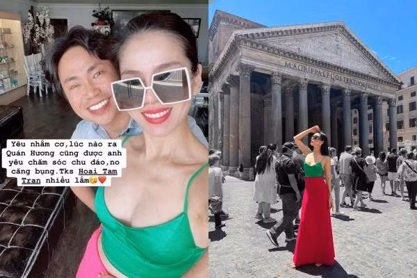 br/> Sau khi vi vu khắp châu Âu cùng tình trẻ Lâm Bảo Châu, Lệ Quyên về Việt Nam chỉ được vài tuần lại tiếp tục chạy show sang Mỹ. Mới đây, khi nữ ca sĩ chia sẻ ảnh chụp cùng những đồng nghiệp hải ngoại, fan bỗng nhận ra "nữ hoàng phòng trà" tiết kiệm đến mức nào. Dù là "yêu nữ hàng hiệu" đích thực nhưng Lệ Quyên tiết kiệm đến mức đồ mặc trong chuyến đi châu Âu tháng trước được bê nguyên để mặc đi Mỹ.