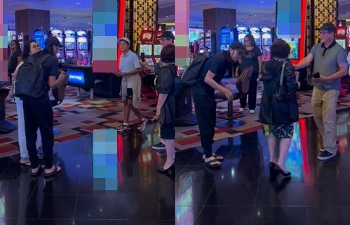 am nghệ sĩ niềm nở gặp gỡ khán giả tại Mỹ. Danh hài xuất hiện với ngoại hình gầy gò, già dặn.