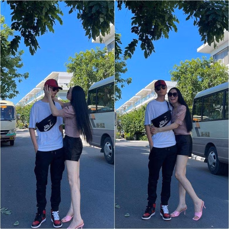 Quach Thu Phuong U50 gay sot voi doi chan nuot nhu “thieu nu“