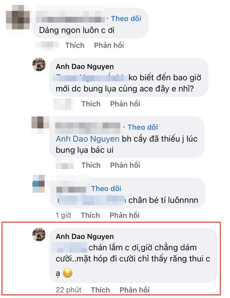 hi được khen ngợi nhan sắc, bà xã Hồng Đăng nhấn "like" cảm ơn nhưng không ngại thừa nhận bên trong đang "héo mòn", "mặt hóp đi cười chỉ thấy răng"