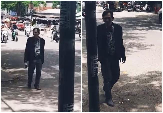 Thương Tín hom hem như cụ ông lọt vào ống kính team qua đường Thuong Tin hom hem nhu cu ong lot vao ong kinh team qua duong