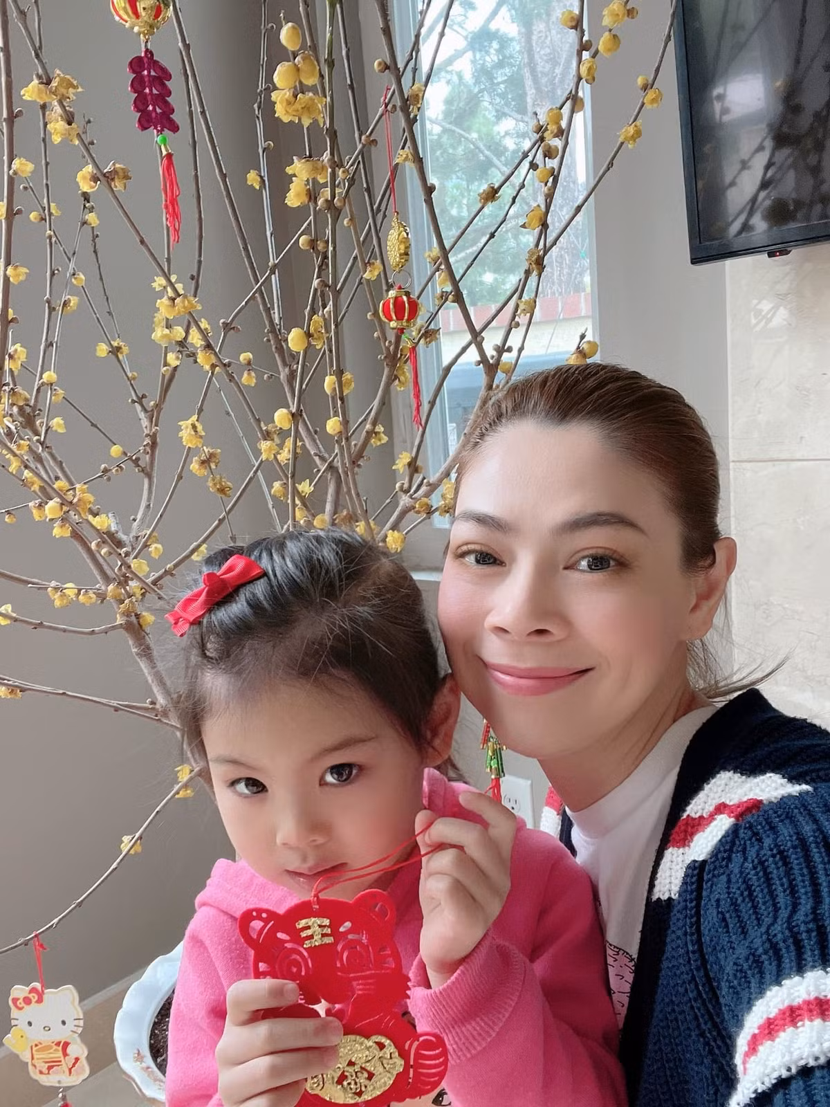 Thanh Thảo chơi với con, khoe chồng đảm.